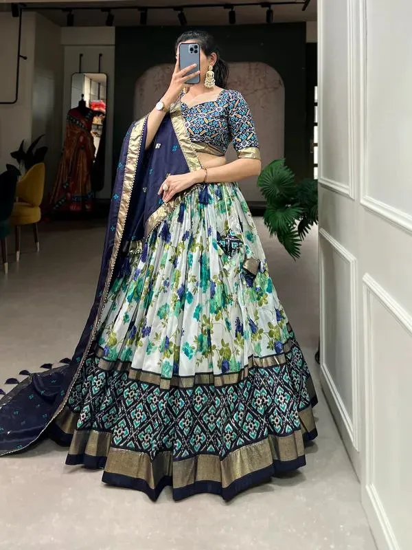 Blue_Patola_Print_Traditional_Lehenga_Choli