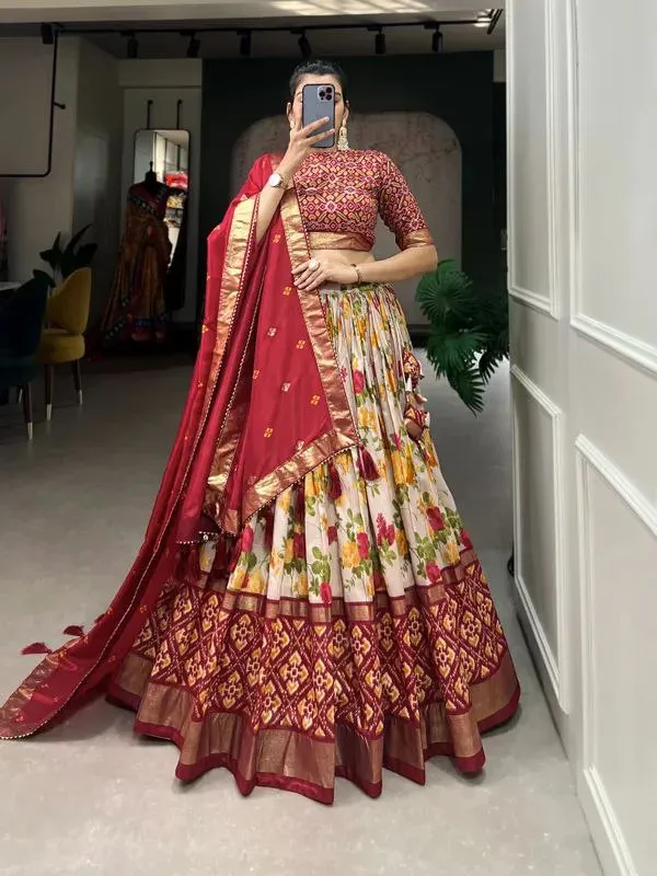 Maroon_Patola_Print_Traditional_Lehenga_Choli