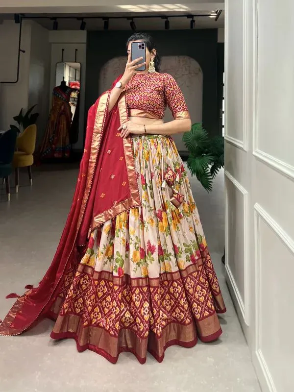Maroon_Patola_Print_Traditional_Lehenga_Choli