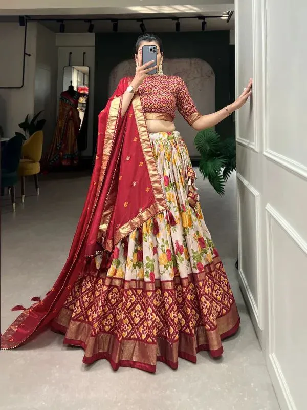 Maroon_Patola_Print_Traditional_Lehenga_Choli