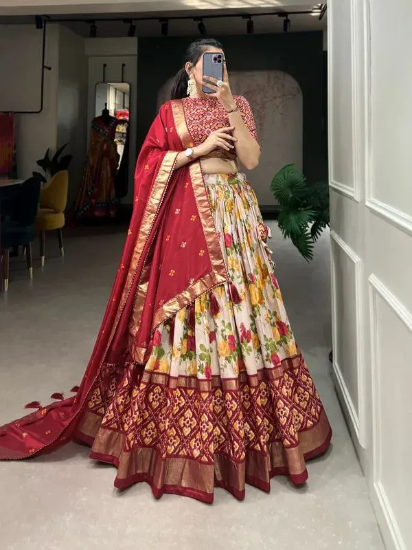 Maroon_Patola_Print_Traditional_Lehenga_Choli