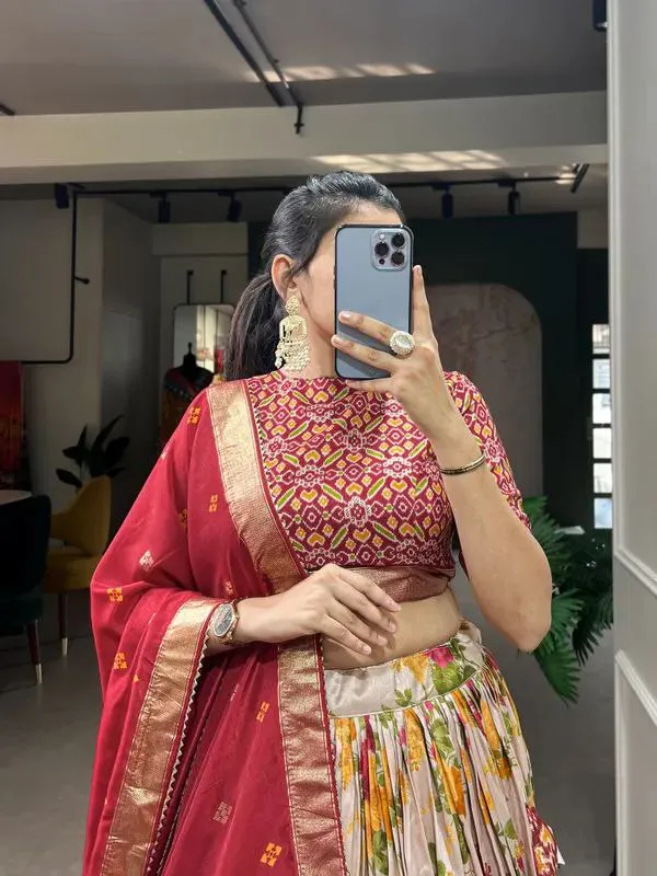 Maroon_Patola_Print_Traditional_Lehenga_Choli
