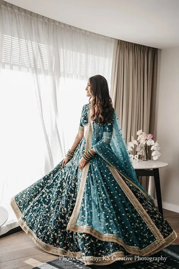 Green_Heavy_Faux_Georgette_Lehenga_Choli__(_Semi_Stiched_)