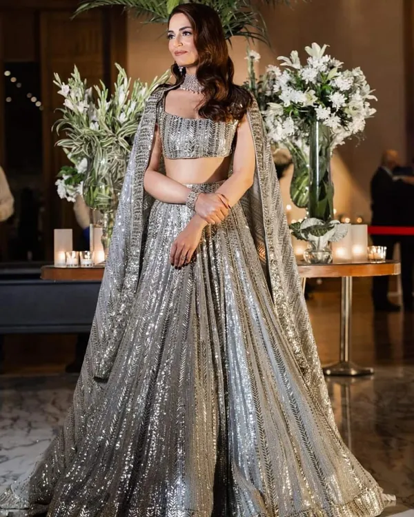 Grey_Heavy_Faux_Georgette_Lehenga_Choli__(_Semi_Stiched_)
