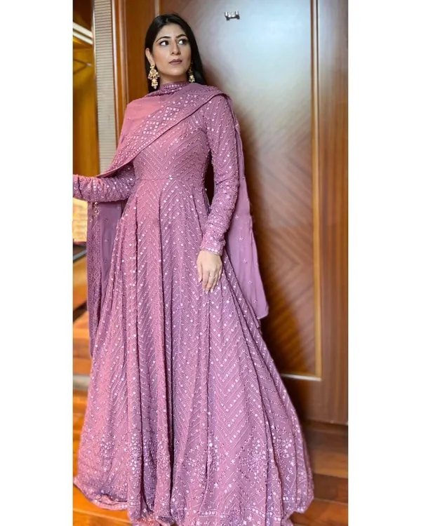 Light_Purple_Heavy_Faux_Georgette_Lehenga_Choli__(_Semi_Stiched_)