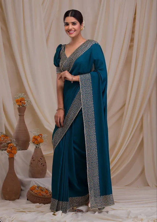 Morpich_Blooming_Vichitra_Saree_For_Preety_Ladies