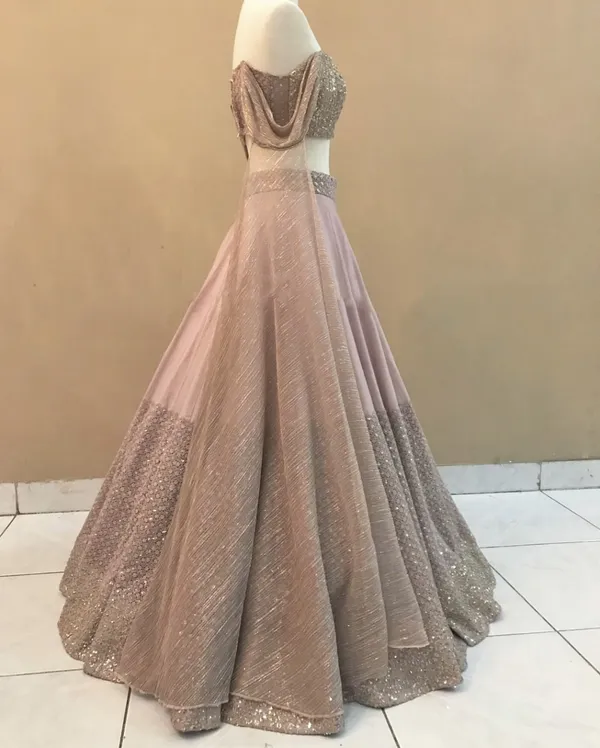Peach_Heavy_Faux_Georgette_Lehenga_Choli__(_Semi_Stiched_)