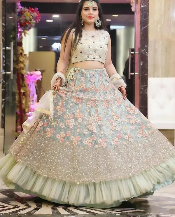 Sea_Green_Heavy_Faux_Georgette_Lehenga_Choli__(_Semi_Stiched_)