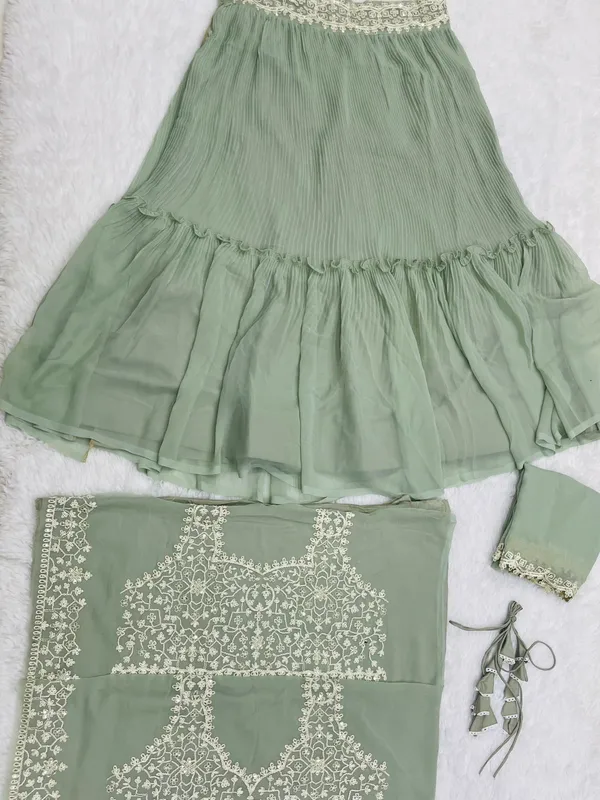 Sea_Green_Heavy_Faux_Georgette_Lehenga_Choli__(_Semi_Stiched_)