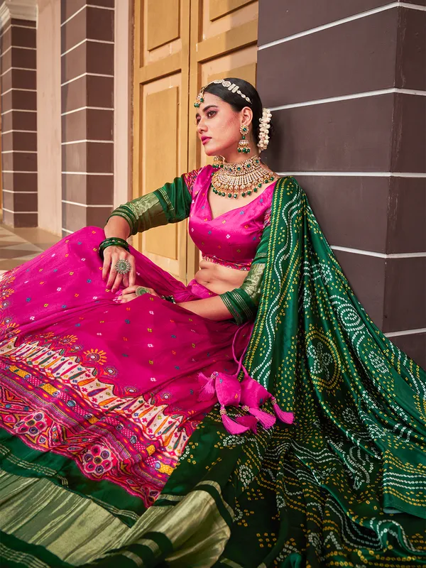 Rani_Pink_Patola_Print_Traditional_Lehenga_Choli_Set