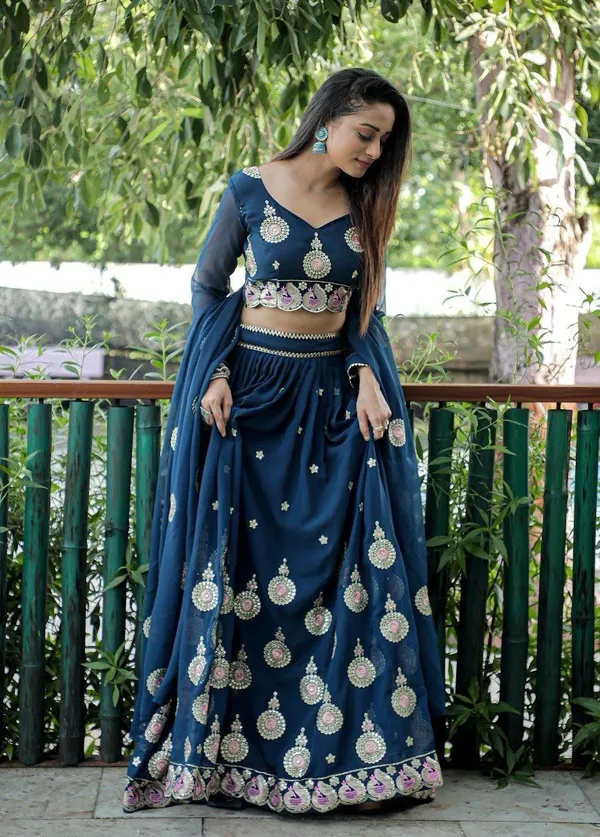 Blue_Heavy_Faux_Georgette_Lehenga_Choli__(_Semi_Stiched_)