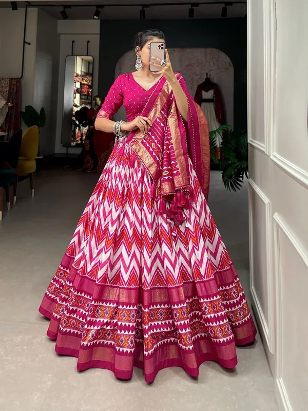 Pink_Patola_Print_Traditional_Lehenga_Choli