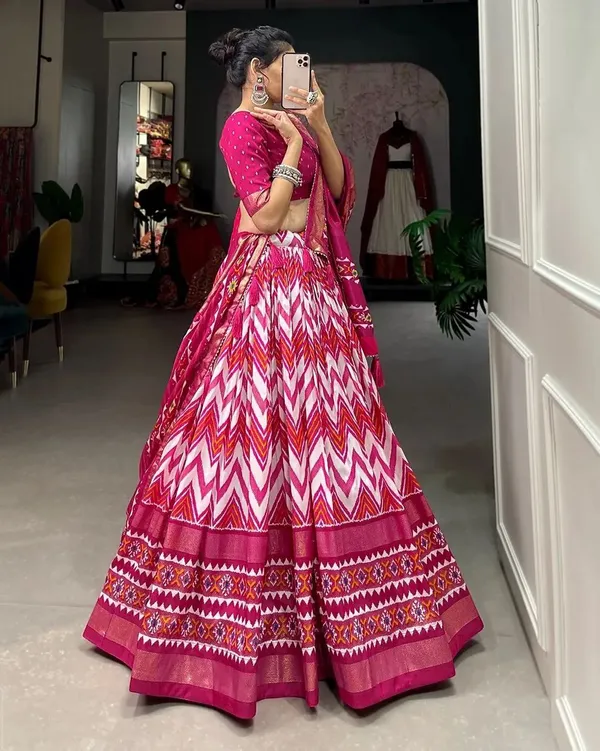 Pink_Patola_Print_Traditional_Lehenga_Choli