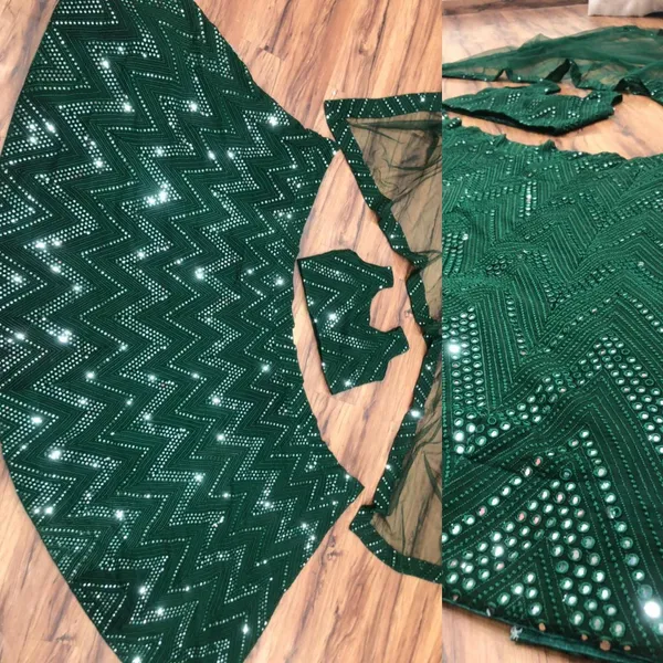 Green_Heavy_Faux_Georgette_Lehenga_Choli__(_Semi_Stiched_)
