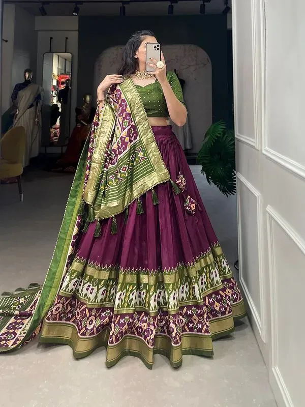Purple_Patola_Print_Traditional_Lehenga_Choli