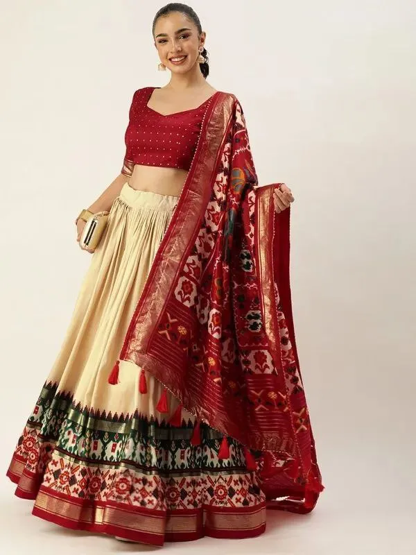 White_Patola_Print_Traditional_Lehenga_Choli