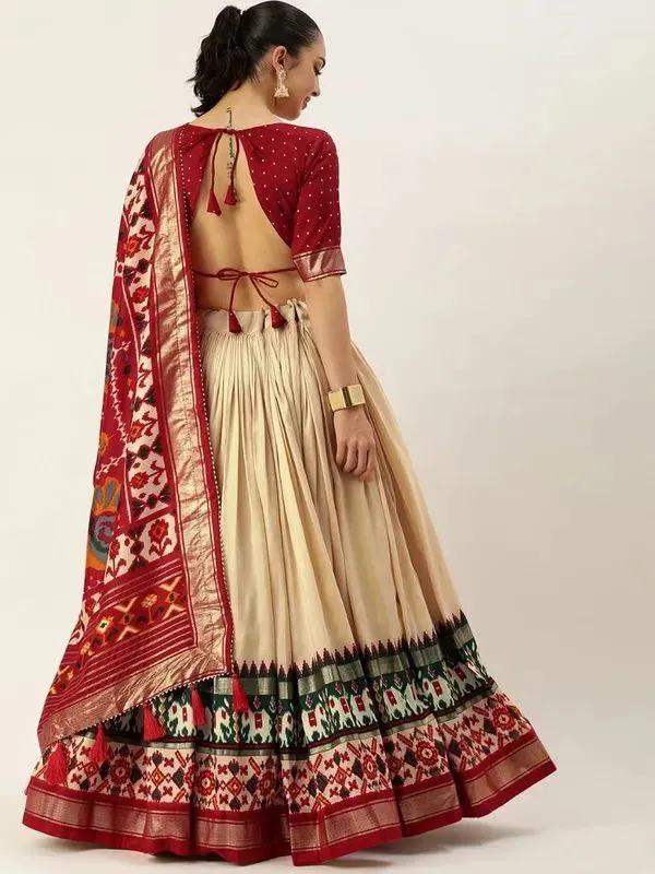 White_Patola_Print_Traditional_Lehenga_Choli