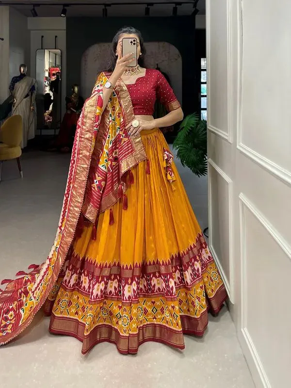 Yellow_Patola_Print_Traditional_Lehenga_Choli