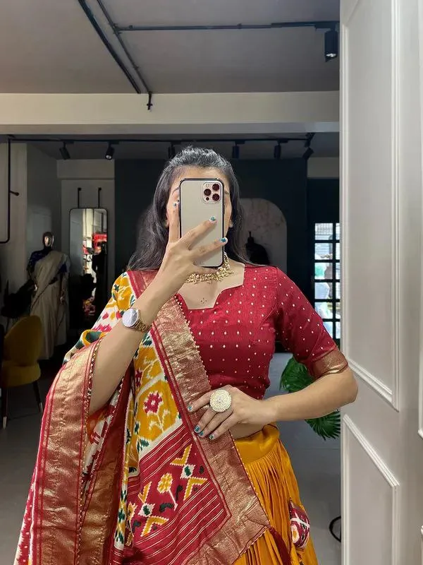 Yellow_Patola_Print_Traditional_Lehenga_Choli