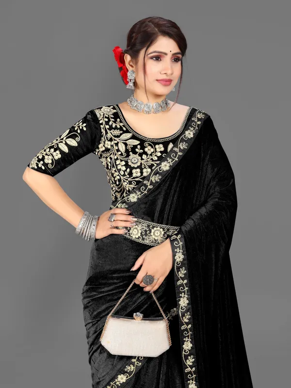 Unstitched_Velvet_Blouse_Material_embroidered