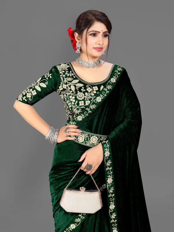 Unstitched_Velvet_Blouse_Material_embroidered