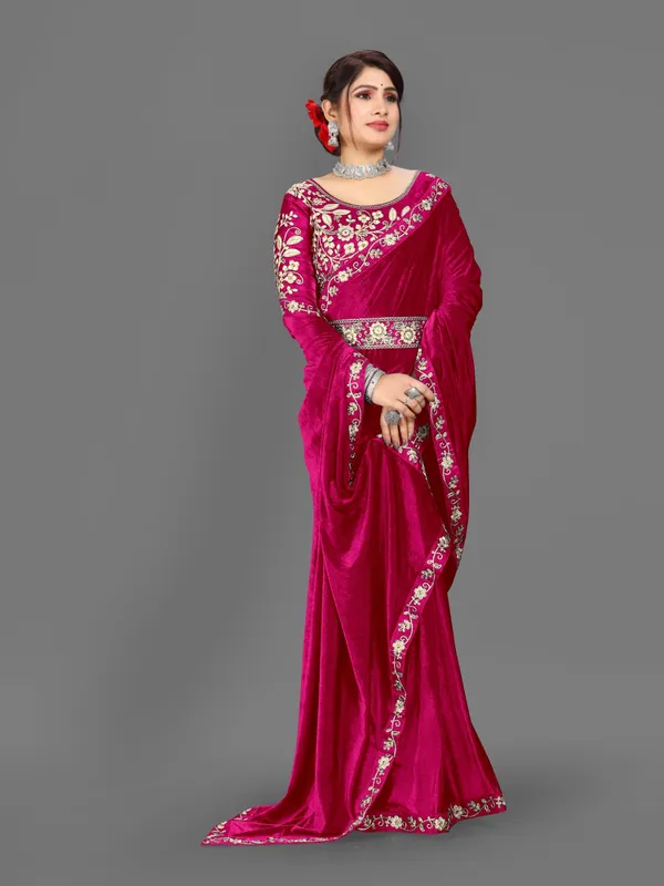 Unstitched_Velvet_Blouse_Material_embroidered