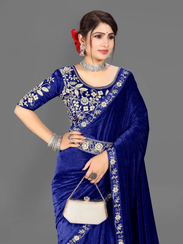 Unstitched_Velvet_Blouse_Material_embroidered