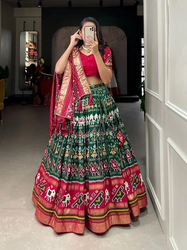 Green_Patola_Print_Traditional_Lehenga_Choli