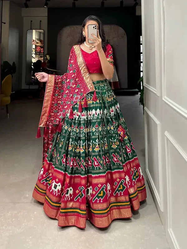 Green_Patola_Print_Traditional_Lehenga_Choli