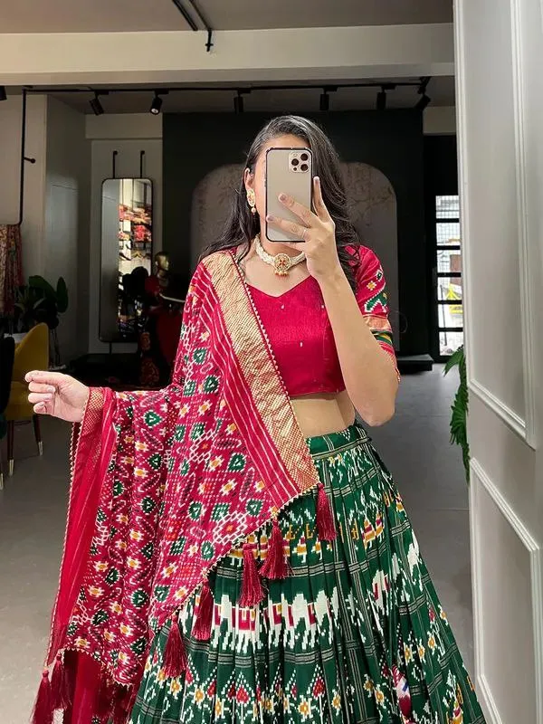 Green_Patola_Print_Traditional_Lehenga_Choli