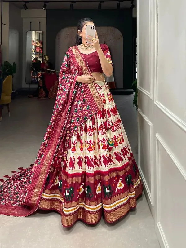 White_Patola_Print_Traditional_Lehenga_Choli