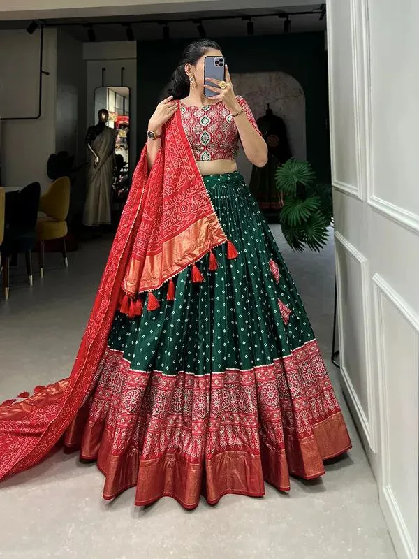 Green_Patola_Print_Traditional_Lehenga_Choli