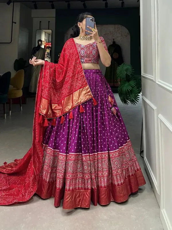 Purple_Patola_Print_Traditional_Lehenga_Choli