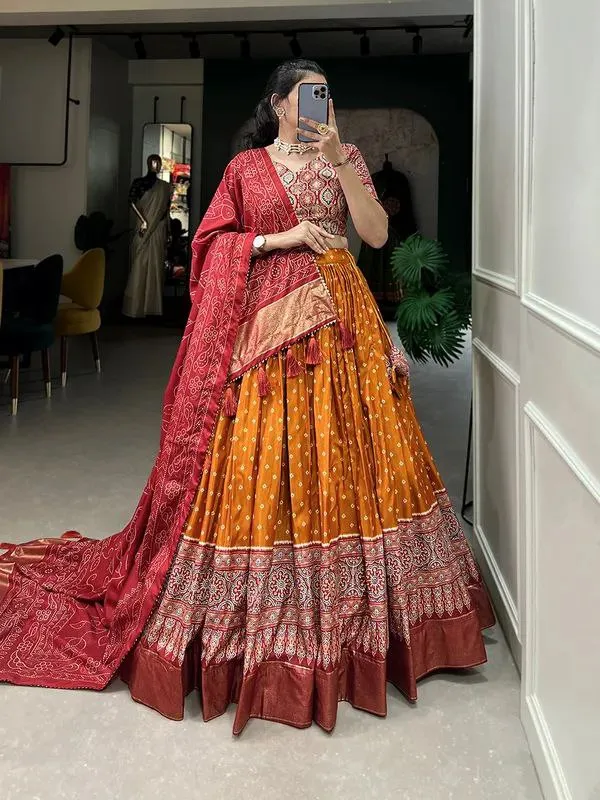 Yellow_Patola_Print_Traditional_Lehenga_Choli