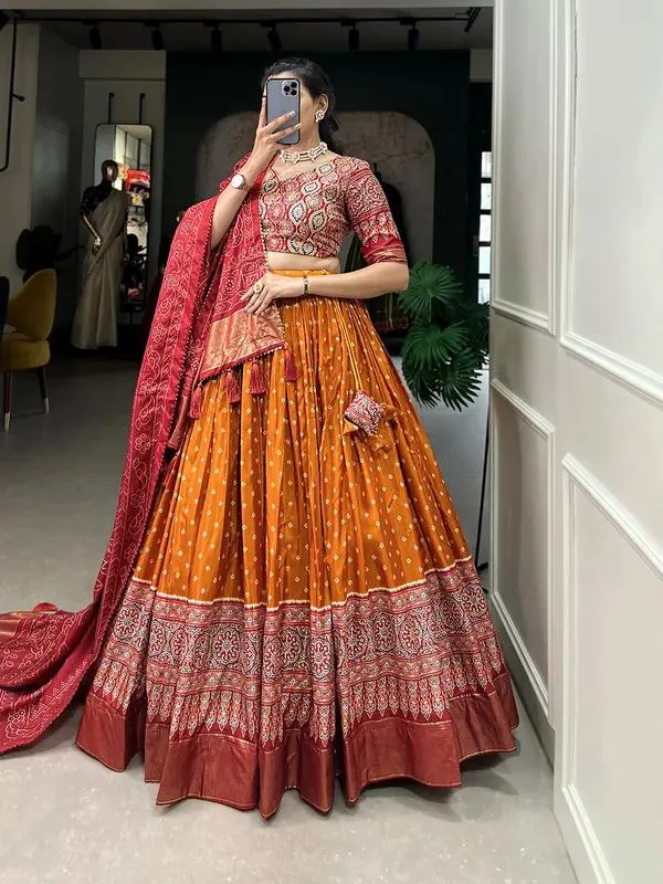 Yellow_Patola_Print_Traditional_Lehenga_Choli