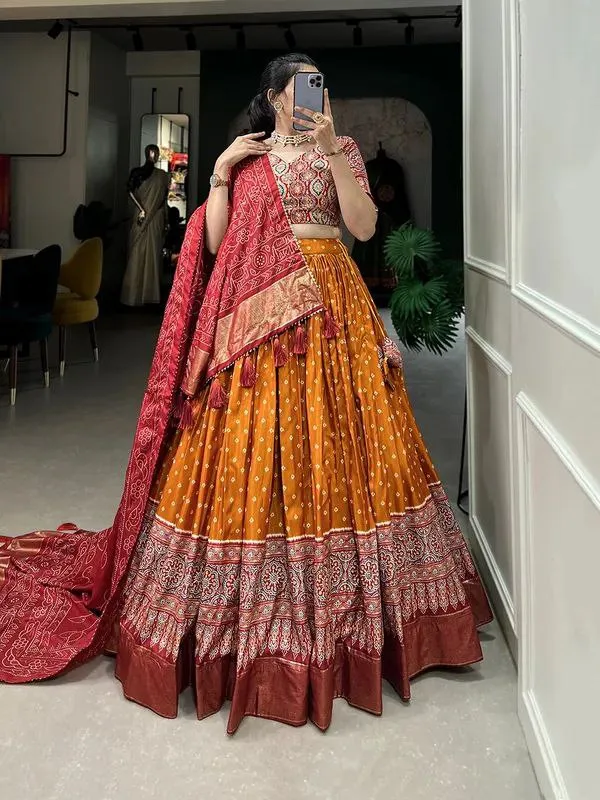 Yellow_Patola_Print_Traditional_Lehenga_Choli