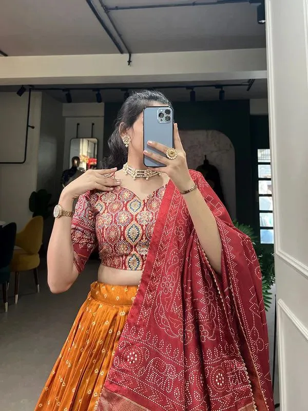 Yellow_Patola_Print_Traditional_Lehenga_Choli