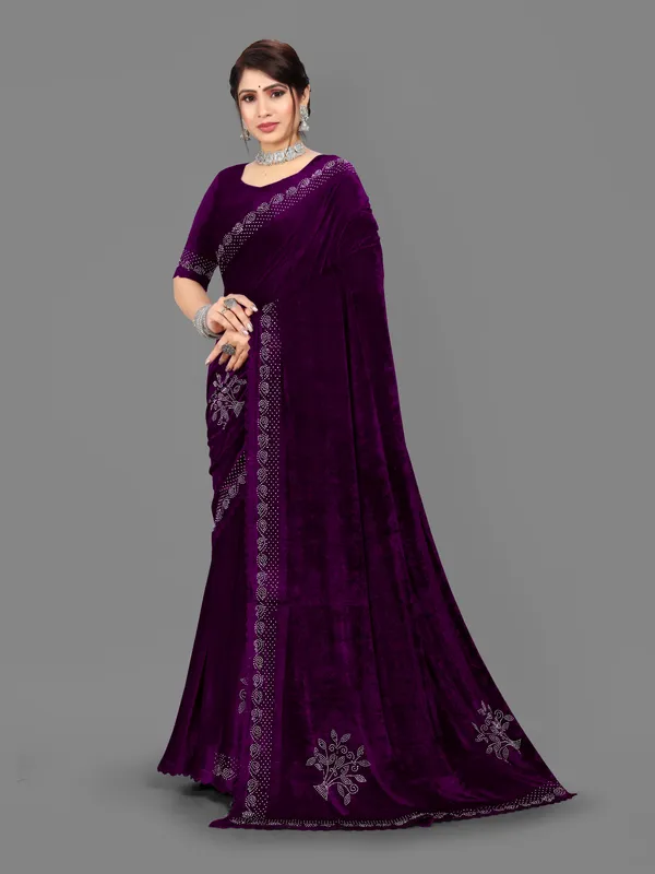 Unstitched_Velvet_Blouse_Material_Embellished