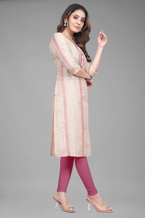 Pink_Cotton_Blend_Striped_Straight_Kurta