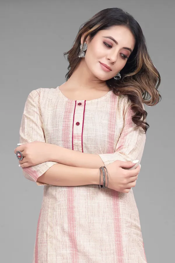 Pink_Cotton_Blend_Striped_Straight_Kurta