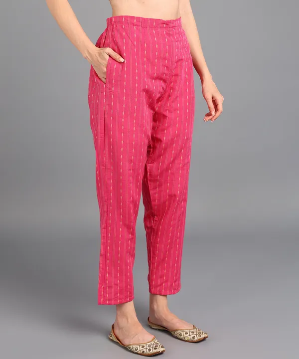 Pink_Pure_Cotton_Solid_Kurta_Pant_Dupatta_Set
