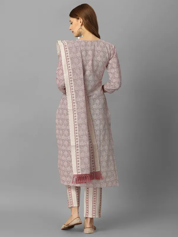 Red_Pure_Cotton_Solid_Kurta_Pant_Dupatta_Set
