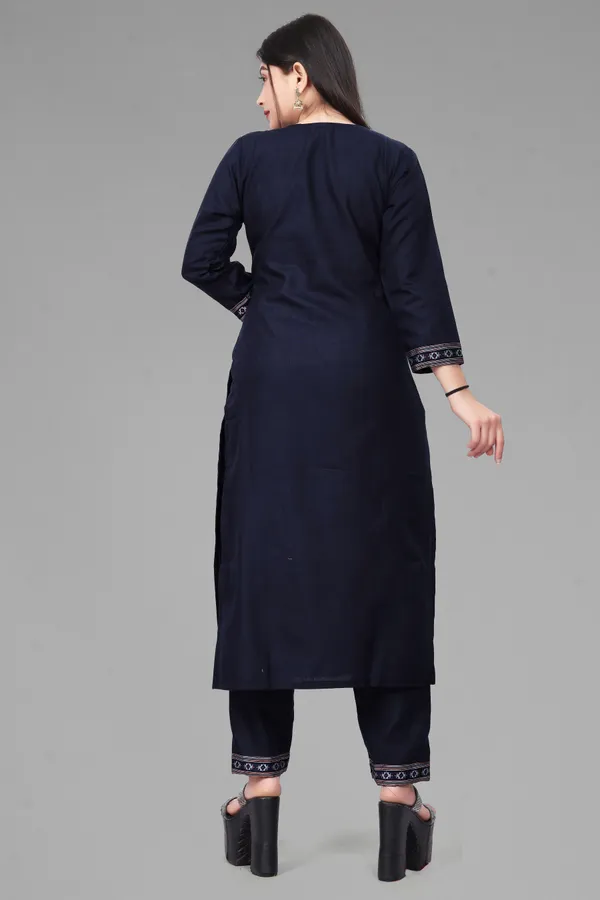 Blue_Chanderi_Solid_Kurta_Pant__Set