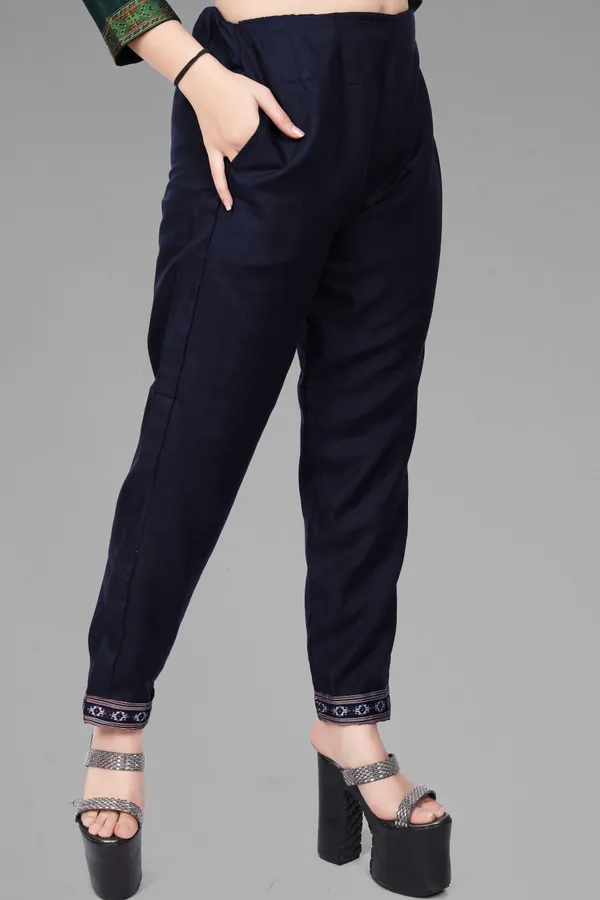 Blue_Chanderi_Solid_Kurta_Pant__Set
