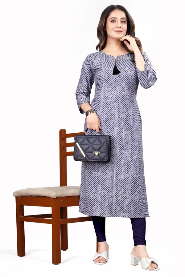 Blue_Pure_Cotton_Solid_A-line_Kurta
