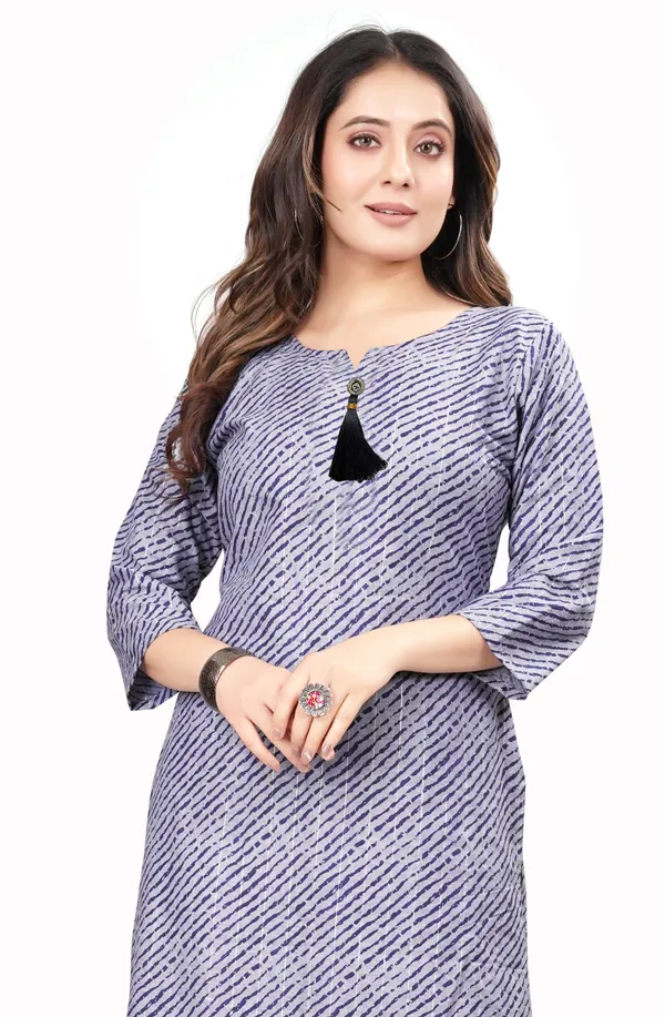 Blue_Pure_Cotton_Solid_A-line_Kurta