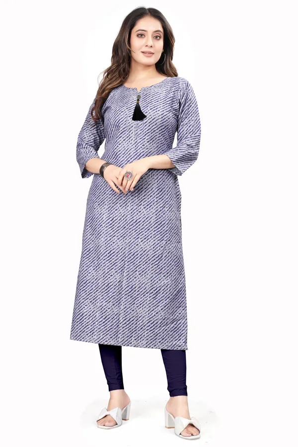 Blue_Pure_Cotton_Solid_A-line_Kurta