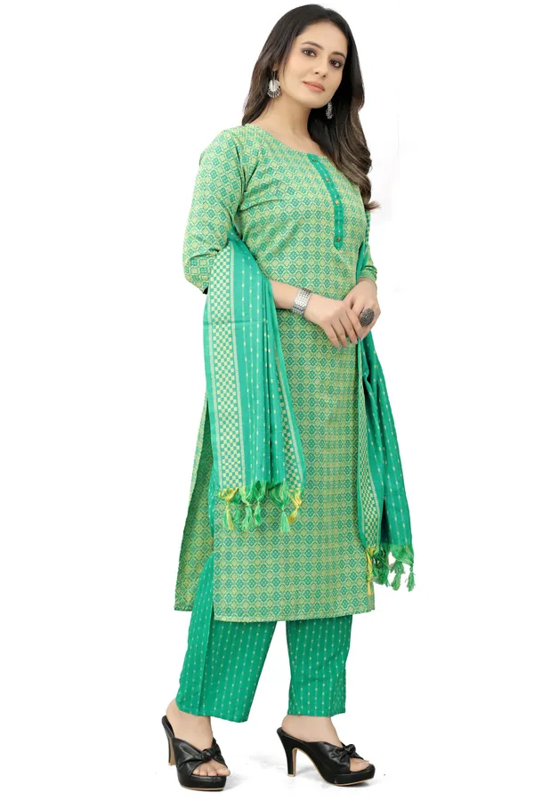 Light_Green_Khadi_Cotton_Festive_&_Party_Kurta,_Pant_&_Dupatta_Set