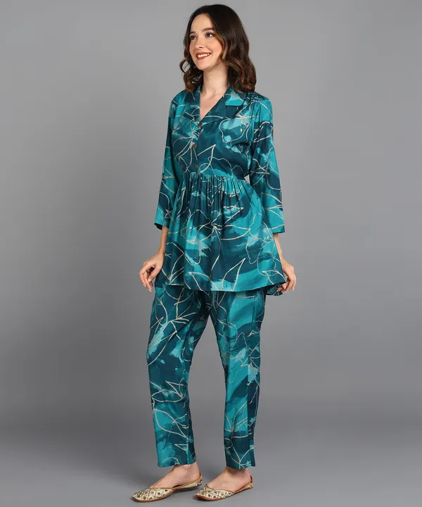 Blue_Modal_chanderi_printed_cordset