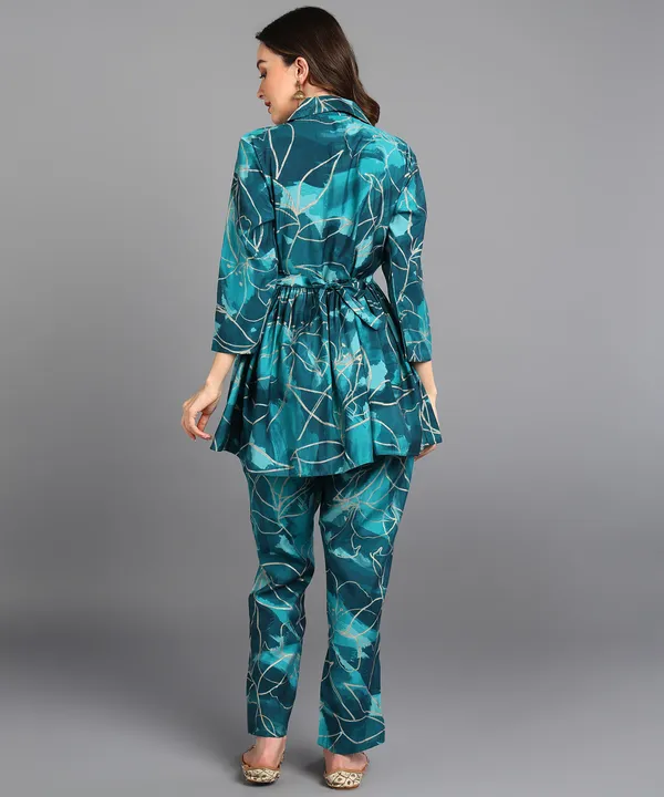 Blue_Modal_chanderi_printed_cordset